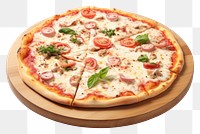 PNG Pizza food white background mozzarella. 