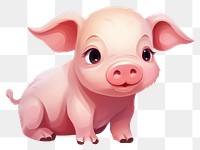 PNG Pig cartoon mammal animal transparent background