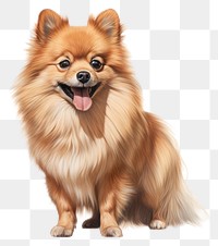 PNG Dog pomeranian mammal animal. 