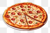 PNG Pizza food white background pepperoni. 