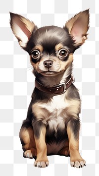 PNG Chihuahua dog mammal animal. AI generated Image by rawpixel.