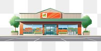 PNG Supermarket white background architecture illuminated. 