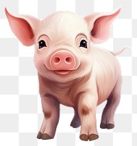 PNG Pig mammal animal cute transparent background