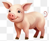 PNG Pig cartoon mammal animal transparent background