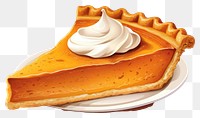 PNG Pie dessert pumpkin cream transparent background