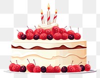 PNG Cake birthday dessert cream transparent background