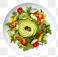 PNG Avocado salad plate food transparent background