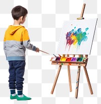 PNG Painting canvas brush child. 