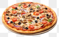 PNG Pizza food white background mozzarella. 