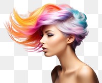 PNG Fashion adult hair wig. AI generated Image by rawpixel.