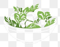 PNG Plant herbs leaf bowl. AI generated Image by rawpixel.