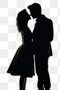 PNG Backlighting silhouette kissing adult. 