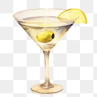 PNG Cocktail martini drink glass. 