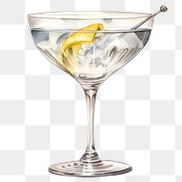 PNG Cocktail martini drink glass. 