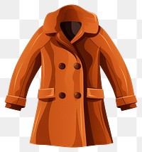 PNG  Coat overcoat brown white background. AI generated Image by rawpixel.