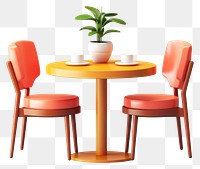 PNG Table furniture chair room. AI generated Image by rawpixel.