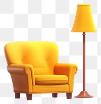 PNG Lamp furniture armchair cartoon. 