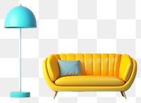 PNG Lamp furniture chair sofa. AI generated Image by rawpixel.