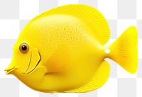 PNG Animal yellow fish white background. AI generated Image by rawpixel.