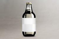 Soda bottle label png mockup, transparent design