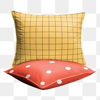 Cushion pillows png, transparent background