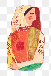 PNG Woman, vintage illustration by Mikulas Galanda, transparent background. Remixed by rawpixel.