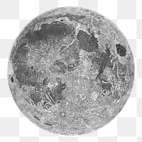 PNG Lunar Planisphere, Moon photo by John Russell, transparent background. Remixed by rawpixel.