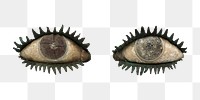 PNG Pair of eyes, ancient sculpture, transparent background. Remixed by rawpixel.