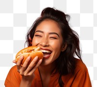 PNG Eating adult woman food. AI generated Image by rawpixel.