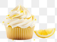 PNG Cupcake lemon dessert icing transparent background