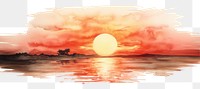 PNG Sunset painting outdoors nature. 