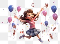 PNG Dancing balloon party cute. AI generated Image by rawpixel.