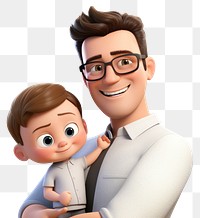 PNG Cartoon father adult baby. AI generated Image by rawpixel.