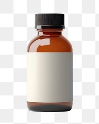 PNG blank supplement bottle label, transparent background