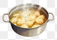 PNG Boiling dumpling cooking dish. 