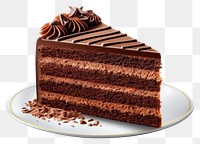 PNG Dessert cake food sachertorte. AI generated Image by rawpixel.