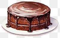 PNG Chocolate cake dessert food. AI generated Image by rawpixel.