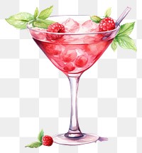 PNG Raspberry cocktail martini fruit. AI generated Image by rawpixel.