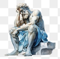 PNG  Sculpture statue art representation. AI generated Image by rawpixel.