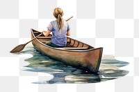PNG  Canoeing vehicle rowboat transportation. AI generated Image by rawpixel.