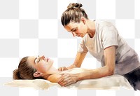 PNG Therapy massage adult woman. 