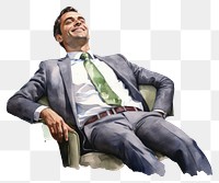 PNG Portrait sitting adult tie. 