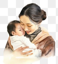 PNG Portrait newborn adult baby. AI generated Image by rawpixel.