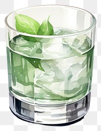 PNG Cocktail mojito drink glass. 