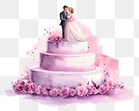 PNG Wedding bride cake dessert. AI generated Image by rawpixel.