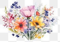 PNG Flower painting pattern plant