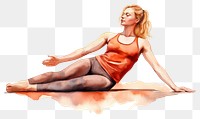 PNG Adult cross-legged flexibility creativity. AI generated Image by rawpixel.