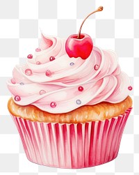 PNG Cupcake dessert cream food. AI generated Image by rawpixel.