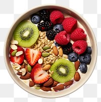 PNG Bowl blueberry breakfast fruit. AI generated Image by rawpixel.