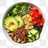 PNG Bowl lunch food meal. AI generated Image by rawpixel.
